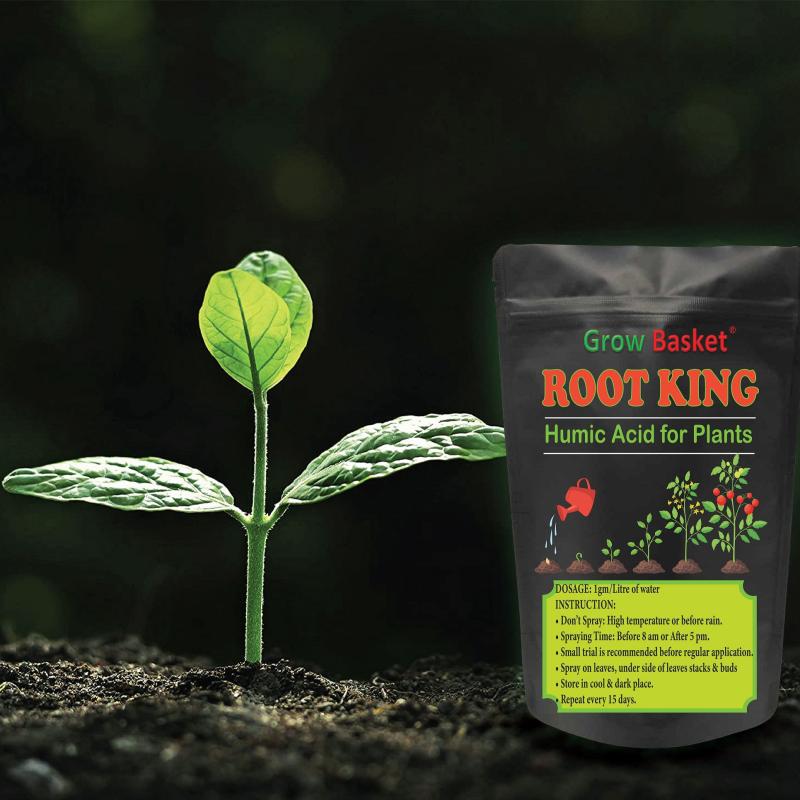 Humic Acid 98% for Plants | Natural Plant Fertilizer & Soil Conditioner | Growth Enhancer for Potted Plants, Home Gardening, Terrace Gardens, Indoor & Outdoor Plants