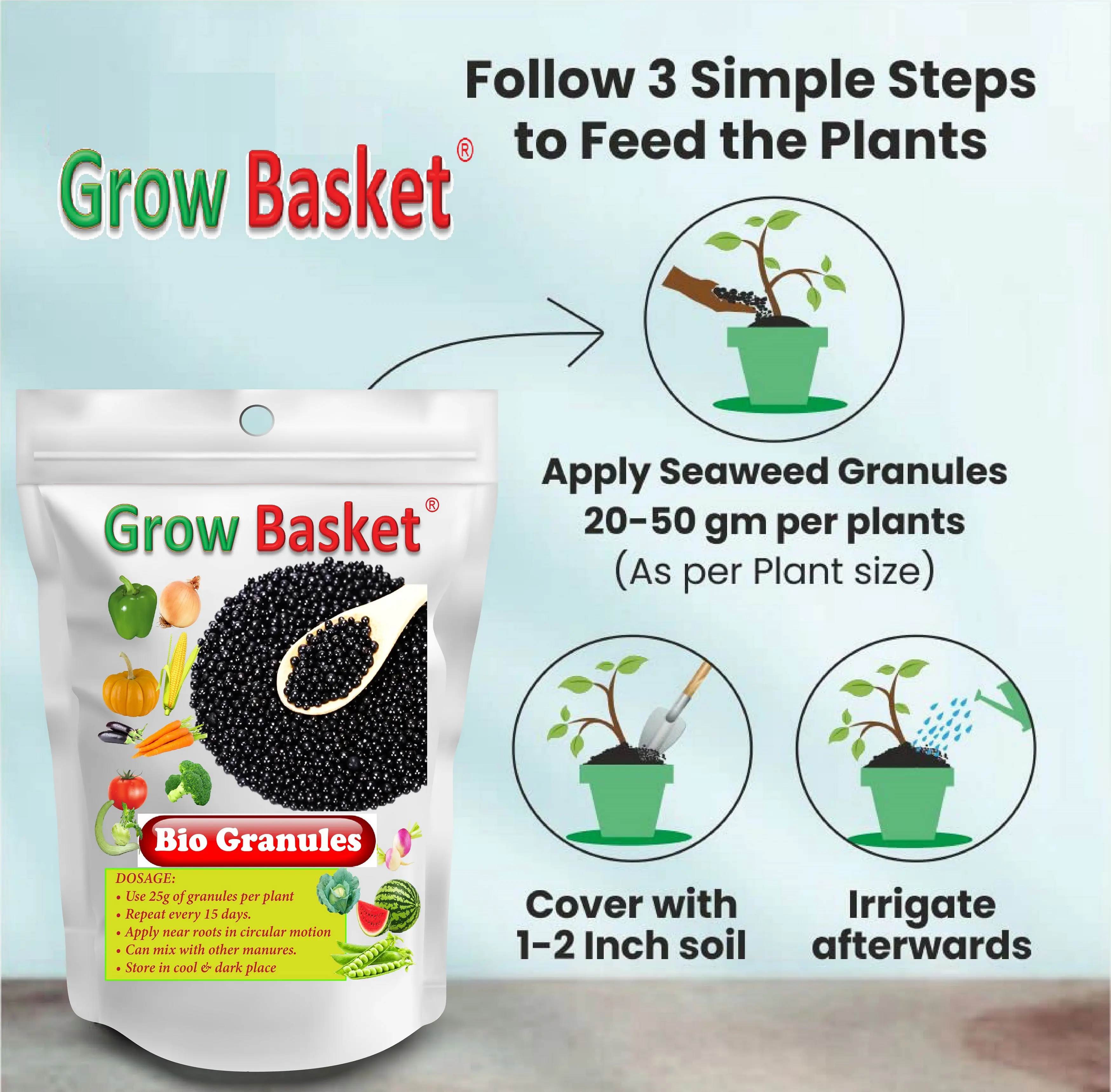 Bio Fertilization BIO GRANULES Organic Fertilizer for All Plants | Growth Promoter